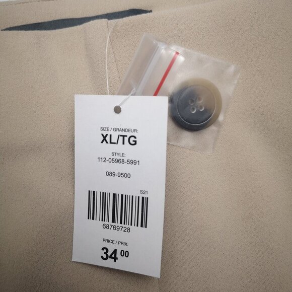 NWT Suzy Shier Ladies Size XL Cream Pull On Style Straight Leg Pants - Picture 4 of 9